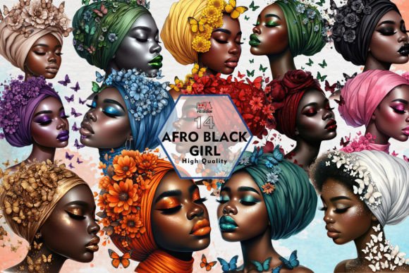 Download Afro Black Girl Clipart PNG Graphics - Afro Collection