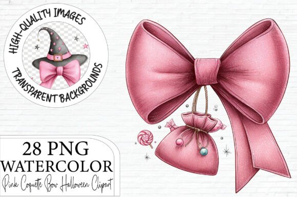 Download Pink Coquette Bow Halloween Clipart - Pink Collection