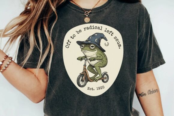 Download Vintage Frog Wizard Riding Scooter Radical Left Scum Aesthetic Design Png - Aesthetic design Collection