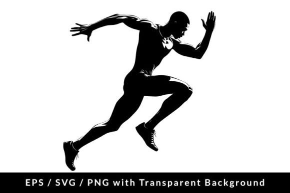 Download Afro Man Athlete Running Silhouette SVG - Afro Collection
