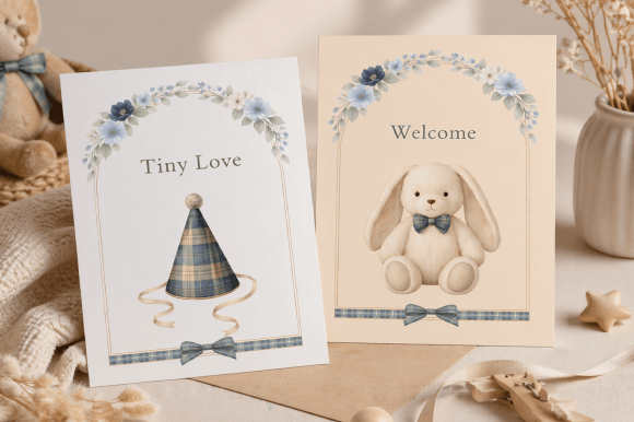 Download Baby Card Bundle | Soft Teddy Set - Premium Resources